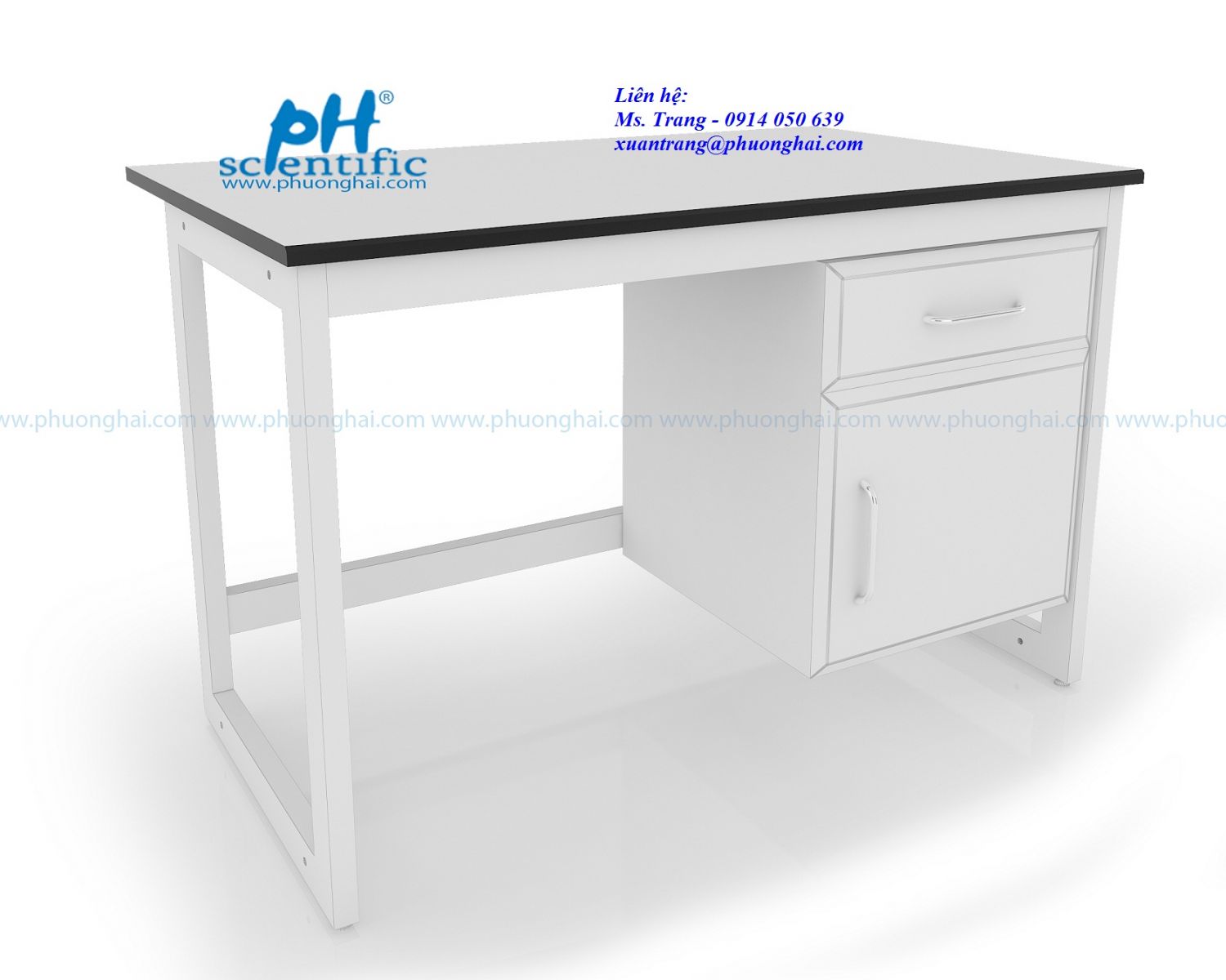 Bàn thí nghiệm áp tường - Wall Bench type E